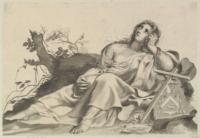 Meditace Máří Magdalény. od Claude Mellan