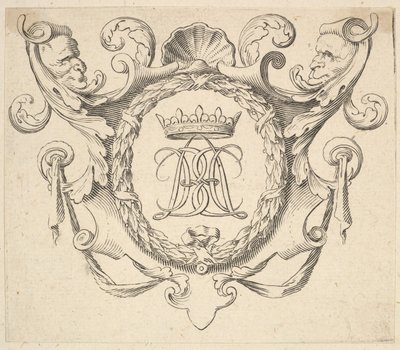 Monogram korunován. od Claude Mellan