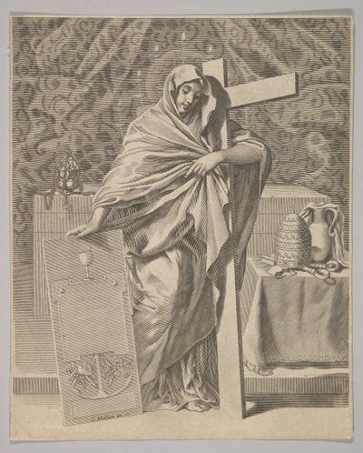 Personifikace víry, 1642. od Claude Mellan