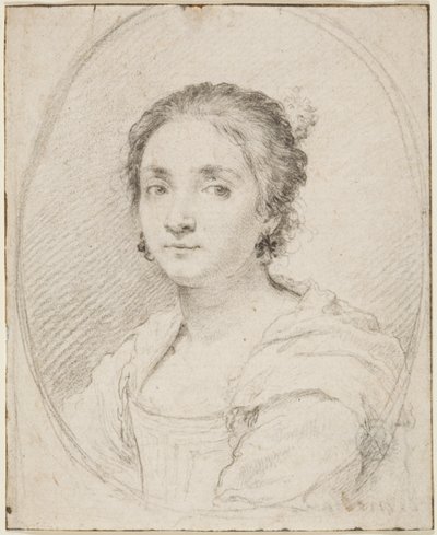 Portrét Virginie de Vezzo da Velletri od Claude Mellan