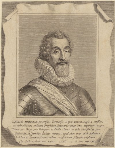 Portrét Clauda de Marolles od Claude Mellan