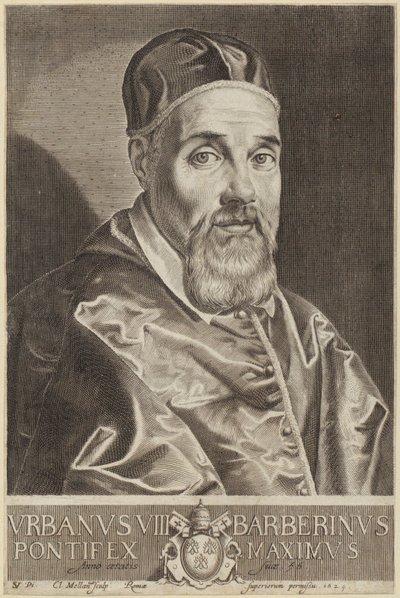 Portrét papeže Urbana VIII. od Claude Mellan