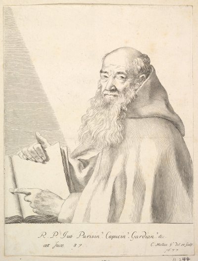 Portrét otce Yvese, 1677. od Claude Mellan