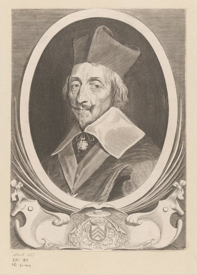 Portrét Armanda-Jeana du Plessis, kardinála de Richelieu od Claude Mellan