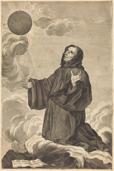 Svatý Benedikt od Claude Mellan