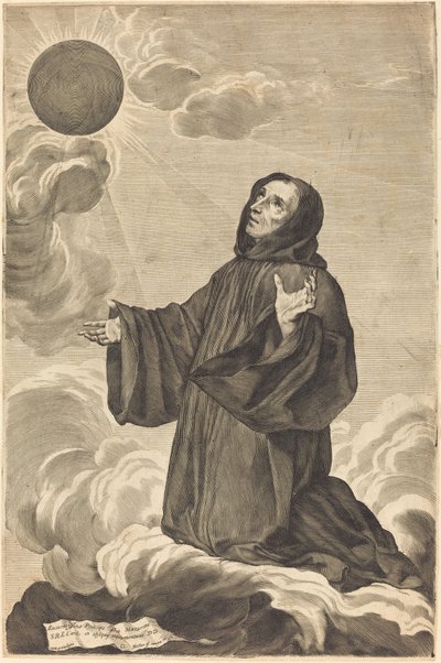 Svatý Benoite od Claude Mellan