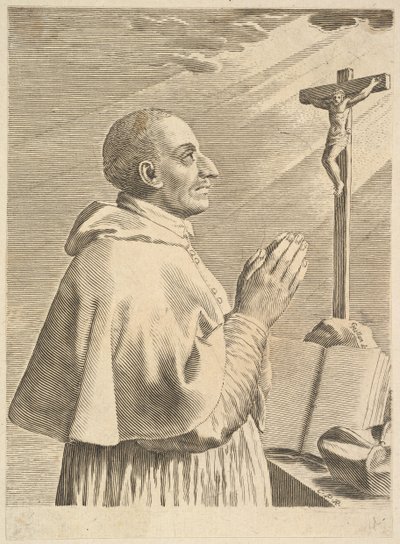 Svatý Karel Boromejský. od Claude Mellan