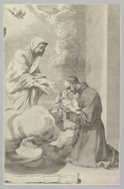 St. Gaëtan, zakladatel theatinů. od Claude Mellan
