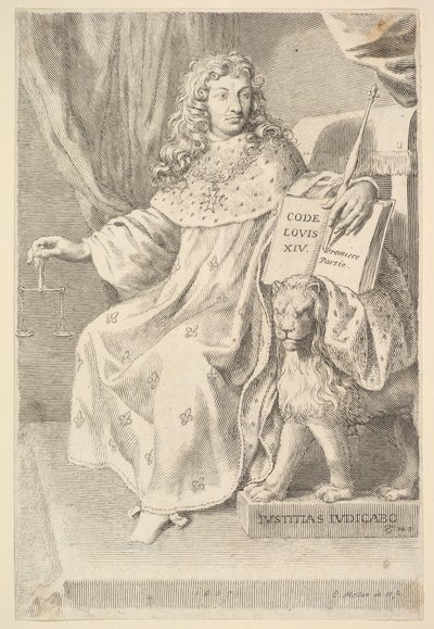 Titulní strana: Le Code Louis XIV, 1667. od Claude Mellan