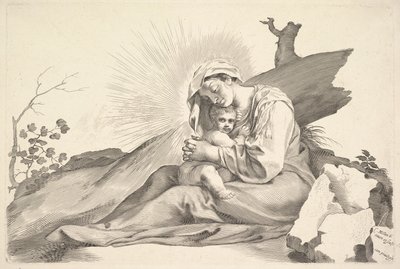 Panna Maria s dítětem od Claude Mellan