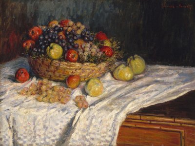 Jablka a hrozny od Claude Monet