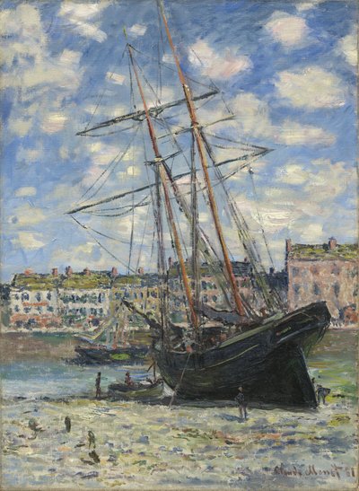 Loď při odlivu od Claude Monet