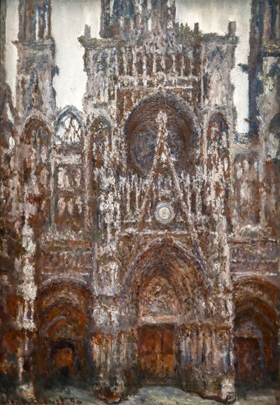 Katedrála v Rouenu, pohled na portál, Brown Harmony od Claude Monet