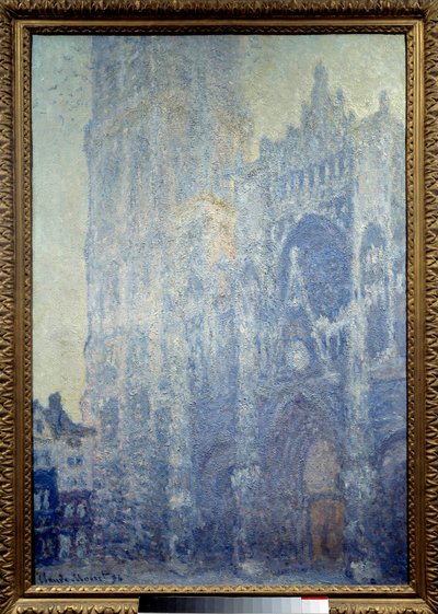 Cathedrale Notre-Dame de Rouen, portál a věž Saint Romain, effect du matin, harmonie blanche Malba Clauda Moneta (1840-1926) 1893 Sun. 1,06x0,73 m Paříž, musee d