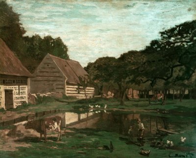 Hospodářský dvůr v Normandii od Claude Monet