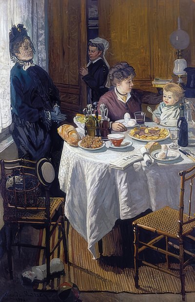 Oběd (Le Déjeuner). 1868. Stav po restaurování od Claude Monet