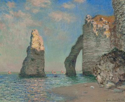 Skály v Étretatu. 1885 od Claude Monet