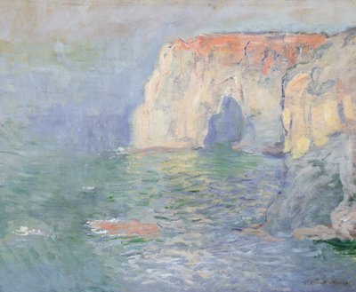 Etretat: La Manneporte, úvahy o vodě od Claude Monet
