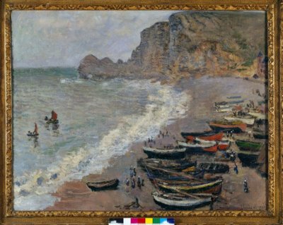 Etretat: pláž v Porte d