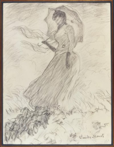 Žena se slunečníkem od Claude Monet