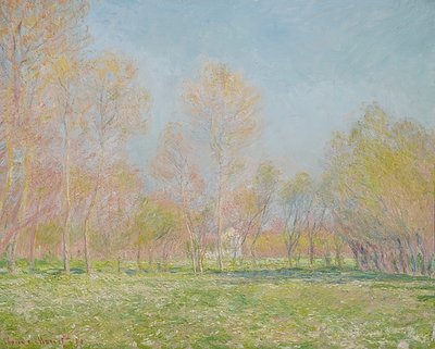Frühling v Giverny. 1890 od Claude Monet