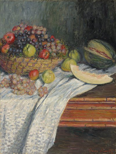 Němčina: Zátiší se španělským melounem Zátiší s medovým melounem od Claude Monet