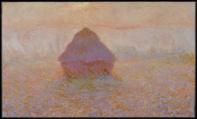 Stoh obilí, slunce v mlze od Claude Monet