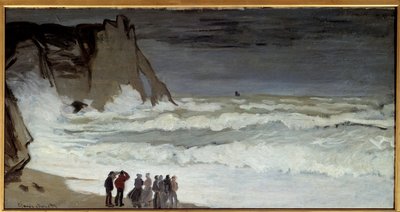 Obraz Grosse mer a Etretat od Clauda Moneta (1840-1926) 1868 Sun. 0,66x1,31 m Paříž, musee d