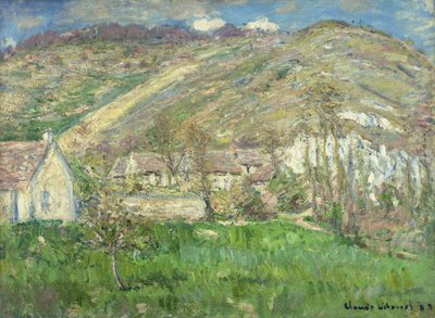 Hamlet v útesech poblíž Giverny; Hameau de Falaises pres Giverny, 1885 od Claude Monet