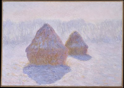 Stohy sena (účinek sněhu a slunce) od Claude Monet