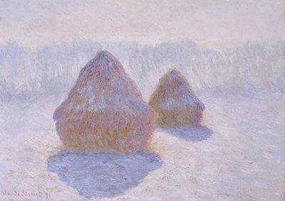 Kupky sena (efekt sněhu a slunce) od Claude Monet