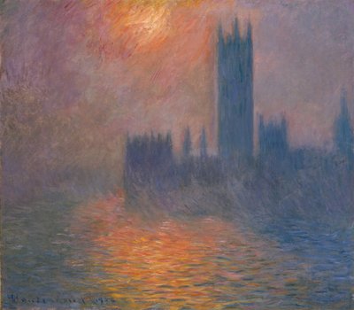 Sněmovny parlamentu. Západ slunce, 1900-1901. od Claude Monet
