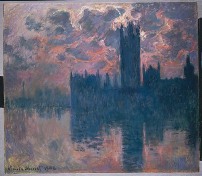 Houses of Parliament, Západ slunce, 1902 od Claude Monet