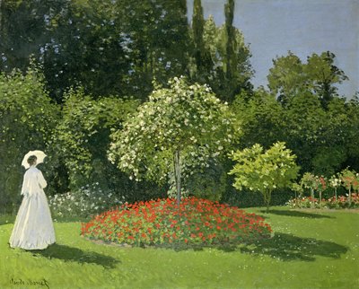 Jeanne Marie Lecadre v zahradě od Claude Monet