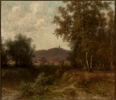 Venkovská krajina se stromy od Claude Monet