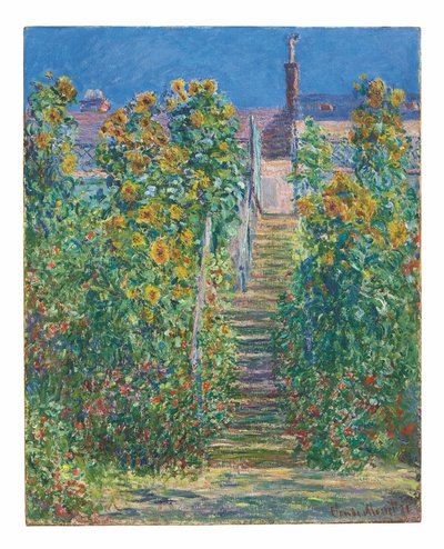 Schodiště ve Vétheuil od Claude Monet