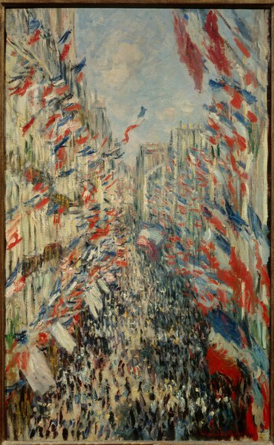 Rue Montorgueil v Paříži, svátek 30. června 1878 - Obraz Clauda Moneta (1840-1926) od Claude Monet