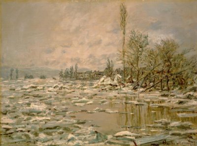 Debakl, šedé počasí od Claude Monet