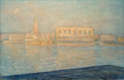 Dóžecí palác při pohledu z Saint-Georges Majeur od Claude Monet