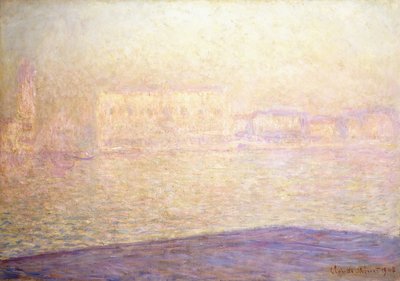Dóžecí palác při pohledu z Saint-Georges Majeur, 1908 od Claude Monet