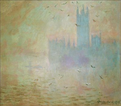 Le Parlement, Les Mouettes (Parlament, Racek) od Claude Monet