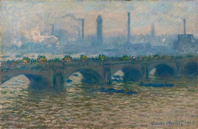 Le Pont de Waterloo, Temps gris Waterloo Bridge, Gray Weather, 1903. od Claude Monet