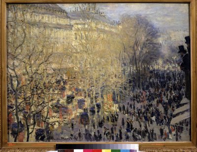 ""Le boulevard des Capucines"" Dav kolemjdoucích a provoz ve čtvrti Opera v Paříži. Obraz Clauda Moneta (1840-1926). Olej na plátně. Impresionismus. 1873. Rozměr 61x80 cm Puškinovo muzeum, Moskva od Claude Monet