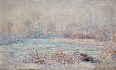 Le givre pres de Vetheuil (malba na plátně) od Claude Monet