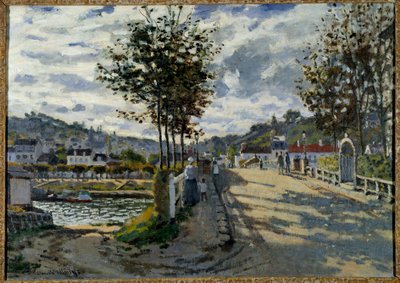 Obraz Le pont de Bougival od Clauda Moneta (1840-1926) 1869 Ne. 0,63x0,91 m Manchester. Currier Galerie umění od Claude Monet