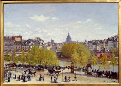 Quai du Louvre v Paříži v roce 1867. Obraz Clauda Moneta (1840-1926) od Claude Monet