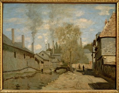 Le ruisseau de Robec a Rouen ... (olej na plátně) od Claude Monet