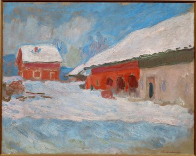 Červené domy v Björnegaard (Norsko) od Claude Monet
