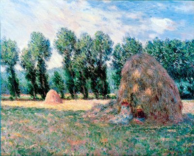 Obraz "The Haystacks"" Malba Clauda Moneta (1840-1926) 1885 Rozměr 65,2 x 81,5 cm Muzeum umění Ohara, Kurashiki od Claude Monet