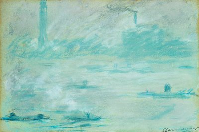 Londýn, Lodě na Temži; Londýn, Lodě na Temži, 1901 od Claude Monet